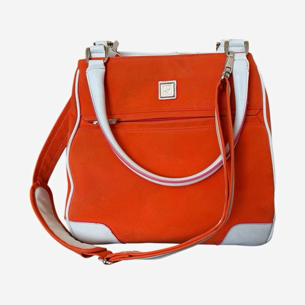 Diane von Furstenberg Studio Travel Bag Weekender Orange White Vacation Resort
